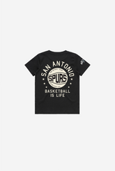 San Antonio Spurs Stadium Varsity Kids T-Shirt - Black