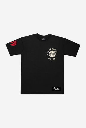 Toronto Raptors Stadium Varsity Heavyweight T-Shirt - Black