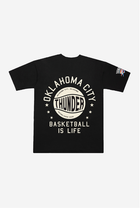 Oklahoma City Thunder Stadium Varsity Heavyweight T-Shirt - Black