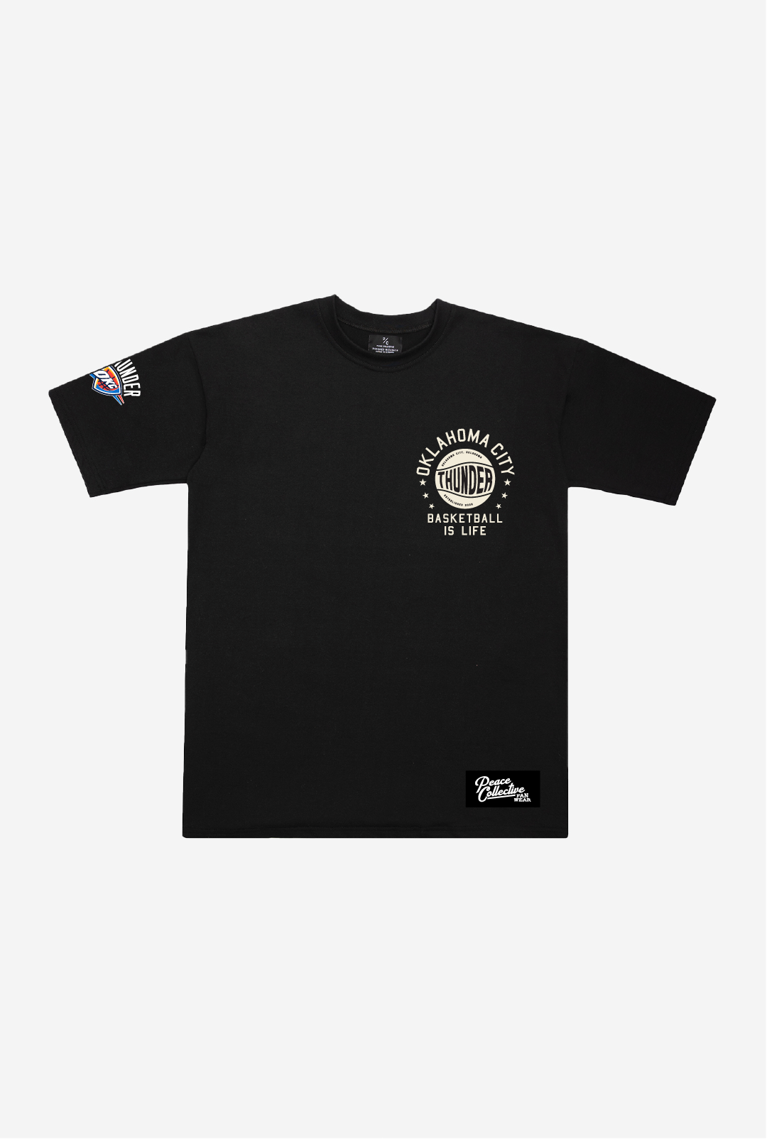 Oklahoma City Thunder Stadium Varsity Heavyweight T-Shirt - Black