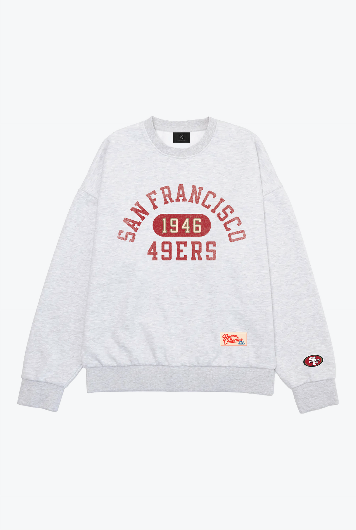 Pull ras du cou épais Athletic Club des 49ers de San Francisco - Cendre