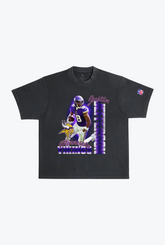 T-shirt épais teint en pièce Justin Jefferson - Noir