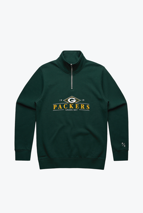 Green Bay Packers Quarter Zip - Forest Green