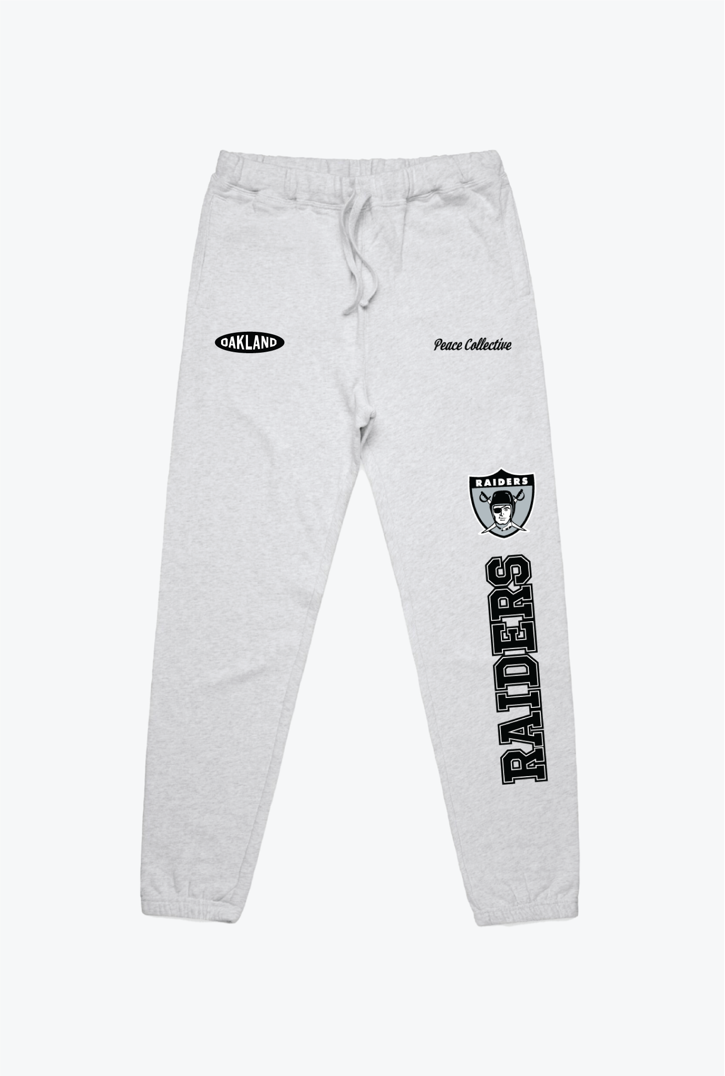 Oakland Raiders Washed Graphic Joggers - Ash