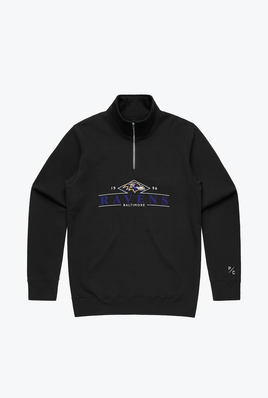 Baltimore Ravens Quarter Zip - Black