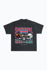 Super Bowl XVII: Washington Commanders vs Miami Dolphins Garment Dyed Heavyweight T-Shirt - Black