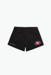 San Francisco 49ers Women's Fleece Shorts - Black