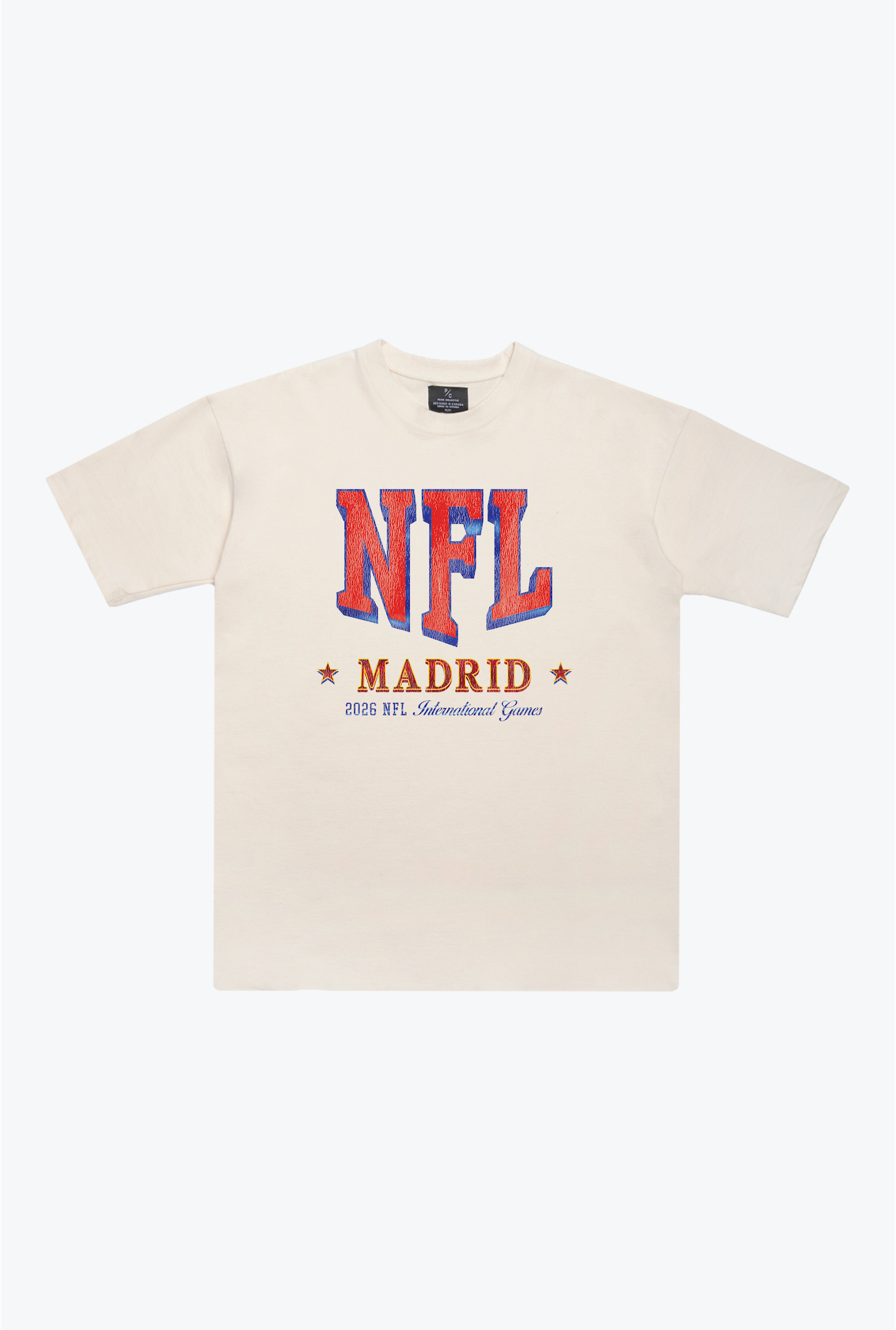 NFL Madrid Heavyweight T-Shirt - Ivory