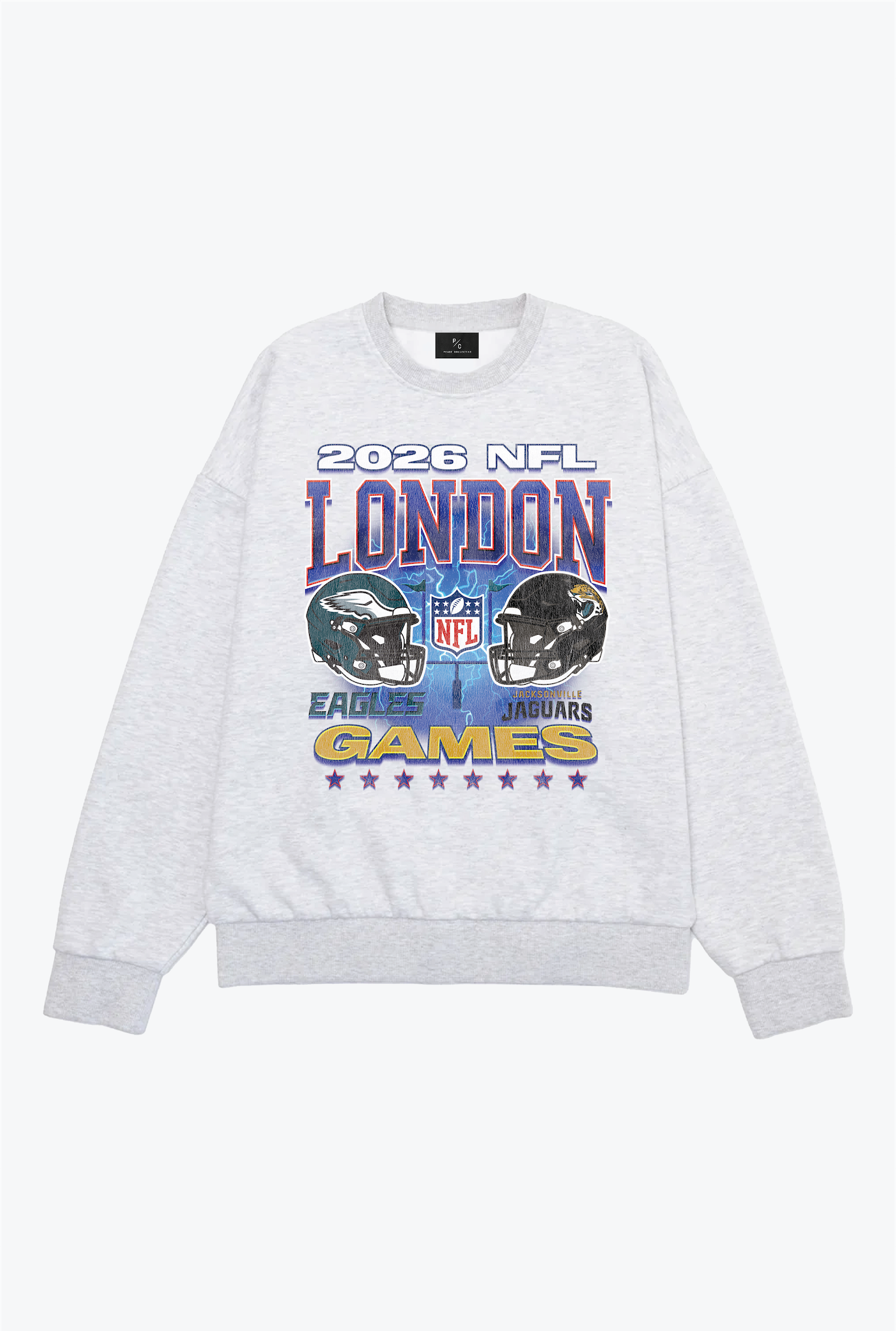 Philadelphia Eagles vs. Jacksonville Jaguars London Crewneck - Ash