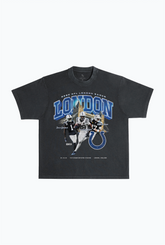 Indianapolis Colts London Heavyweight Garment Dyed T-Shirt - Black