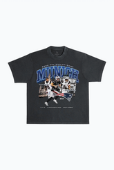 New England Patriots Munich Heavyweight Garment Dyed T-Shirt - Black