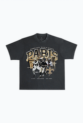 New Orleans Saints Paris Heavyweight Garment Dyed T-Shirt - Black
