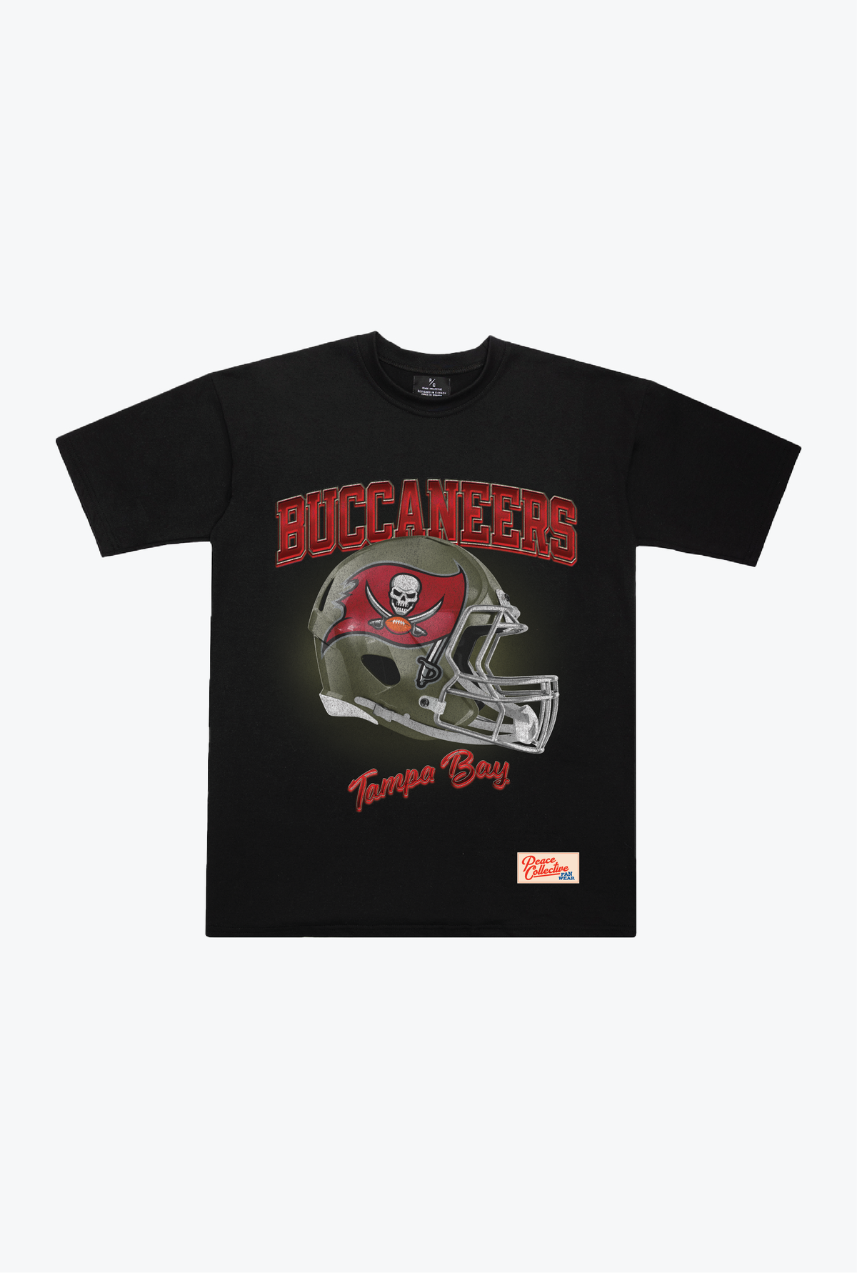 Tampa Bay Buccaneers Photorealistic Vintage Heavyweight T-Shirt - Black