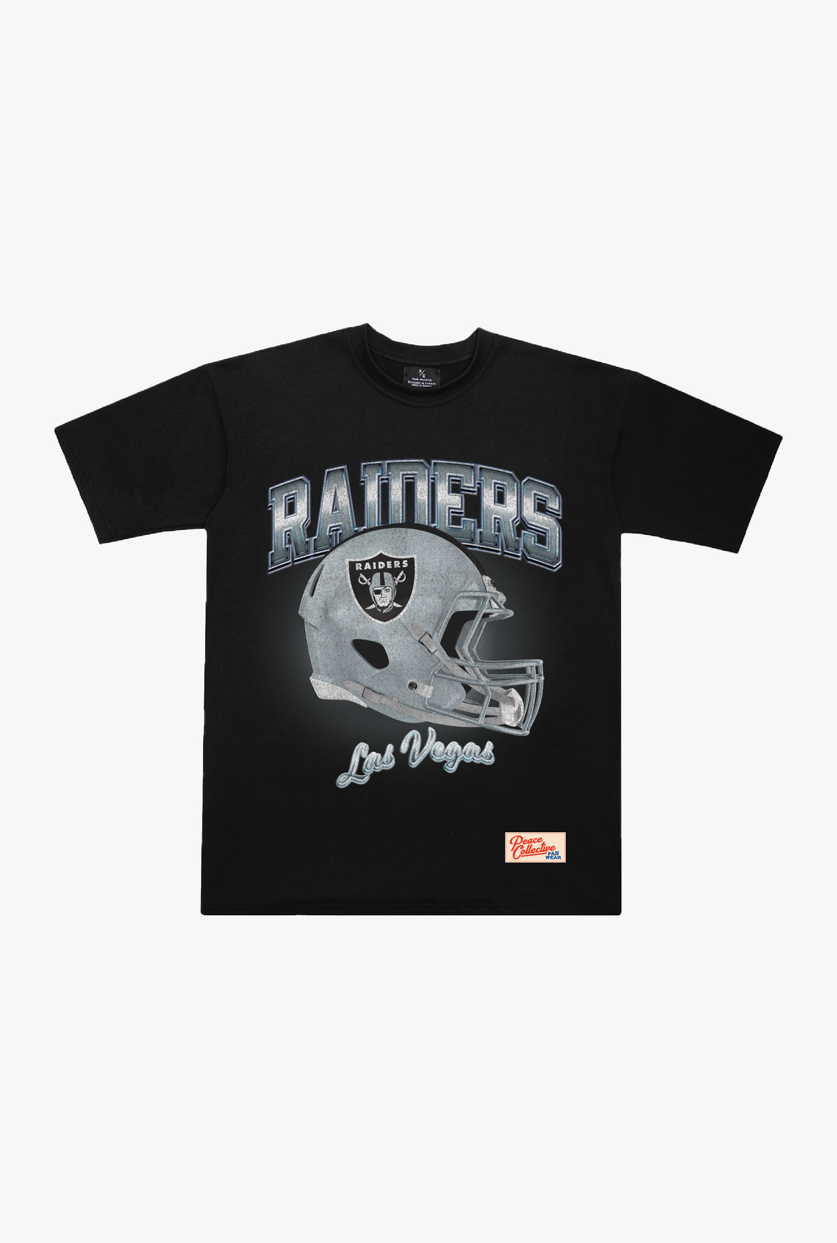 Las Vegas Raiders Photorealistic Vintage Heavyweight T-Shirt - Black