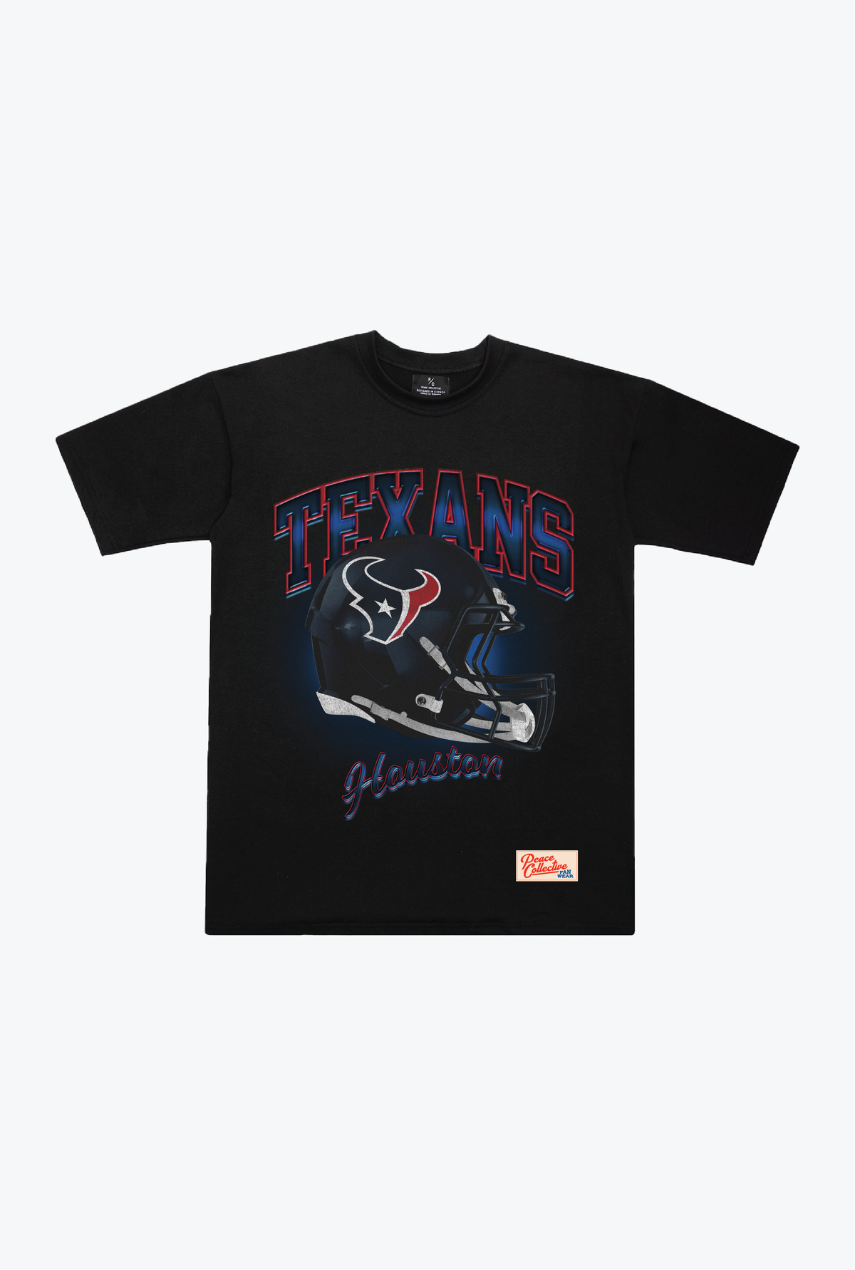 Houston Texans Photorealistic Vintage Heavyweight T-Shirt - Black