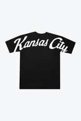 Kansas City Chiefs Script Heavyweight T-Shirt - Black