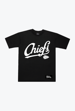 Kansas City Chiefs Script Heavyweight T-Shirt - Black