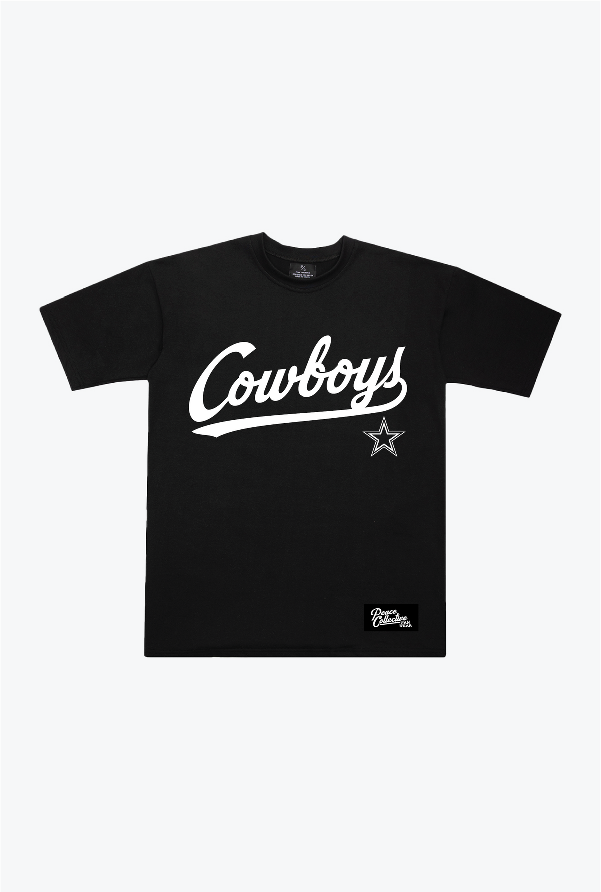 Dallas Cowboys Script Heavyweight T-Shirt - Black