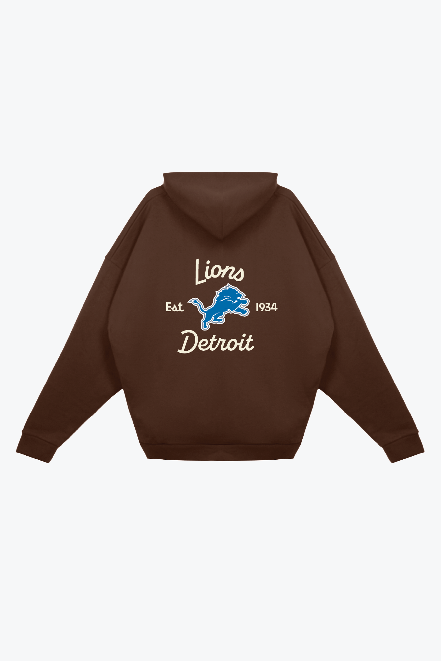 Detroit Lions Fanleisure Heavyweight Hoodie - Brown