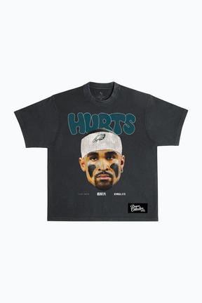 Jalen Hurts Heavyweight Garment Dyed T-Shirt - Black