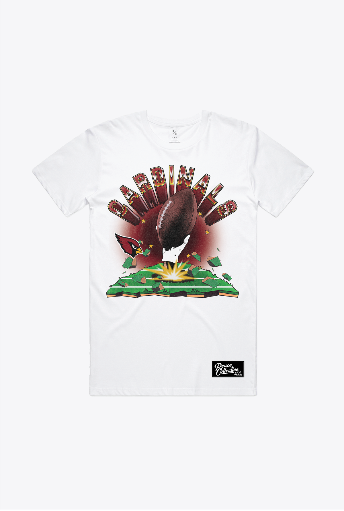 Arizona Cardinals Vintage Clubhouse T-Shirt - White