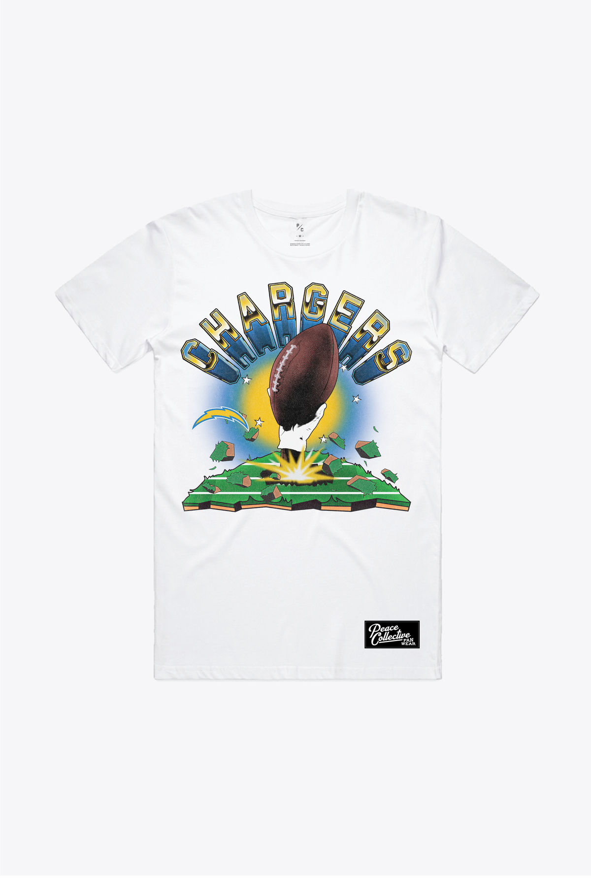 Los Angeles Chargers Vintage Clubhouse T-Shirt - White