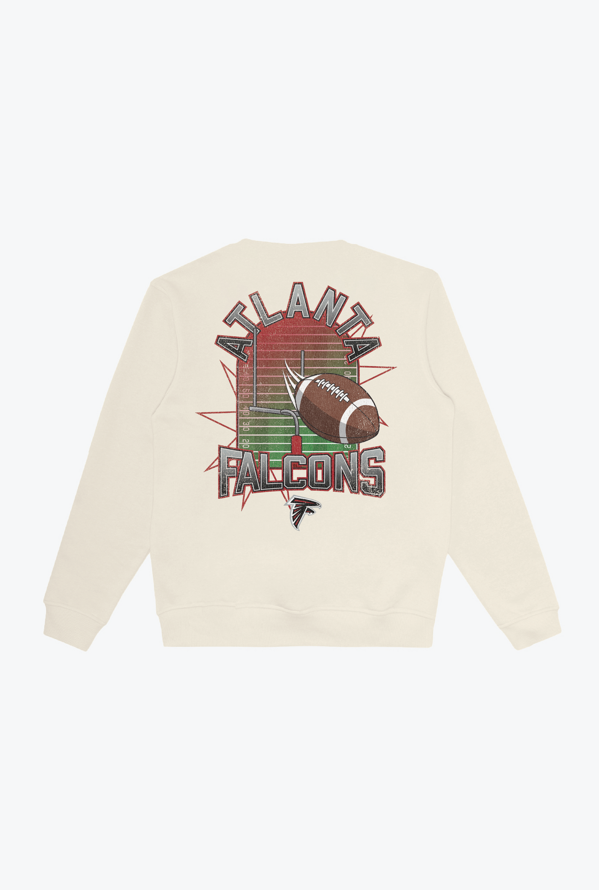 Atlanta Falcons Vintage Clubhouse Score Crewneck - Ivory