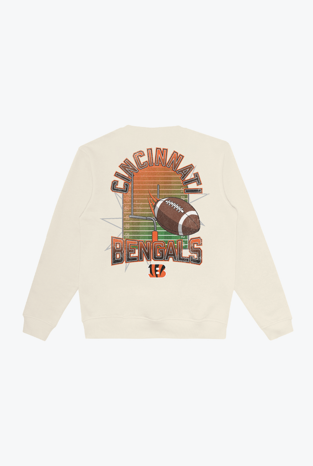 Cincinnati Bengals Vintage Clubhouse Score Crewneck - Ivory