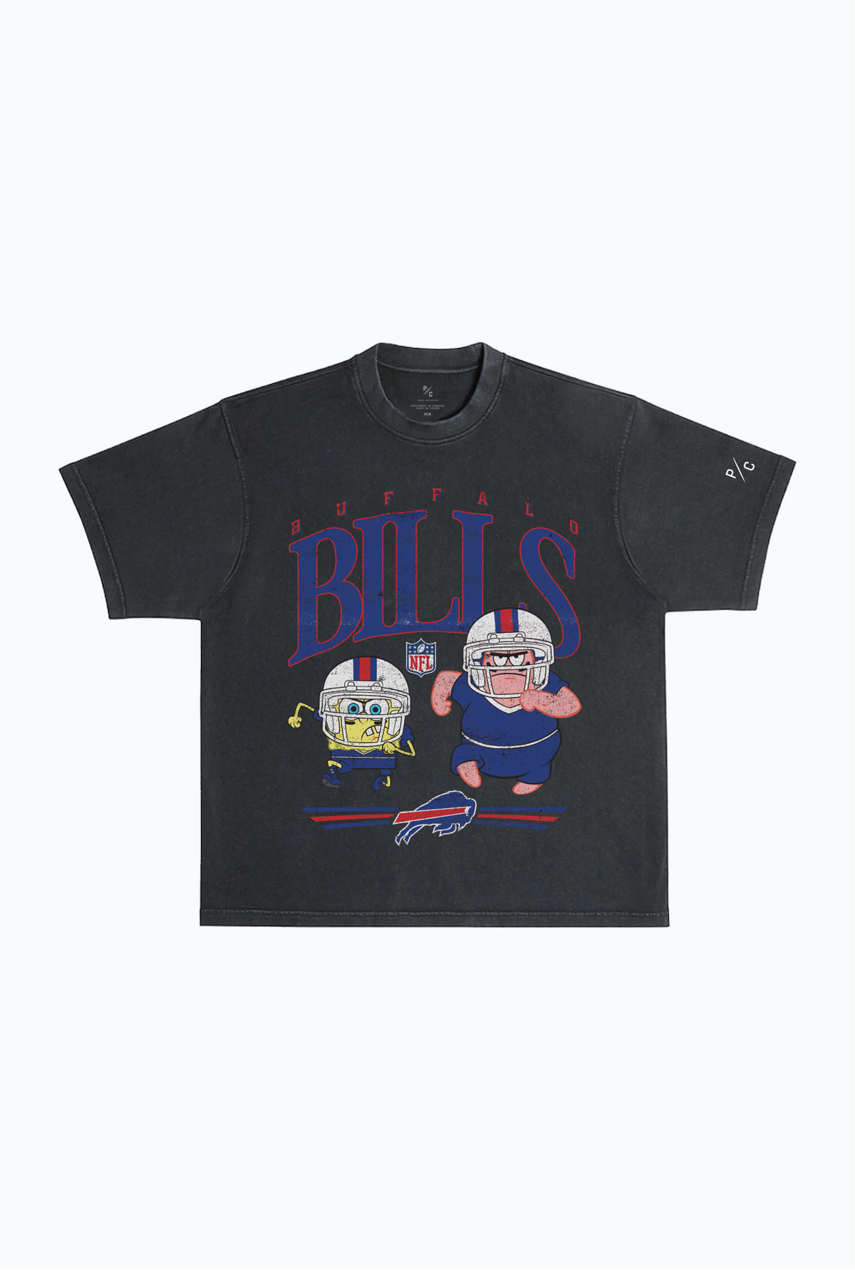 Spongebob & Patrick Rush Heavy Pigment Dye T-Shirt - Buffalo Bills