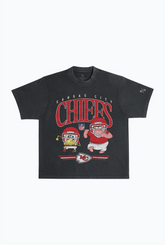 Spongebob & Patrick Rush Heavy Pigment Dye T-Shirt - Kansas City Chiefs