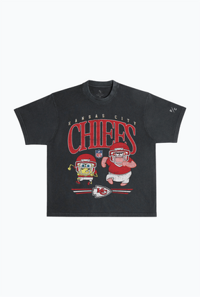 Spongebob & Patrick Rush Heavy Pigment Dye T-Shirt - Kansas City Chiefs