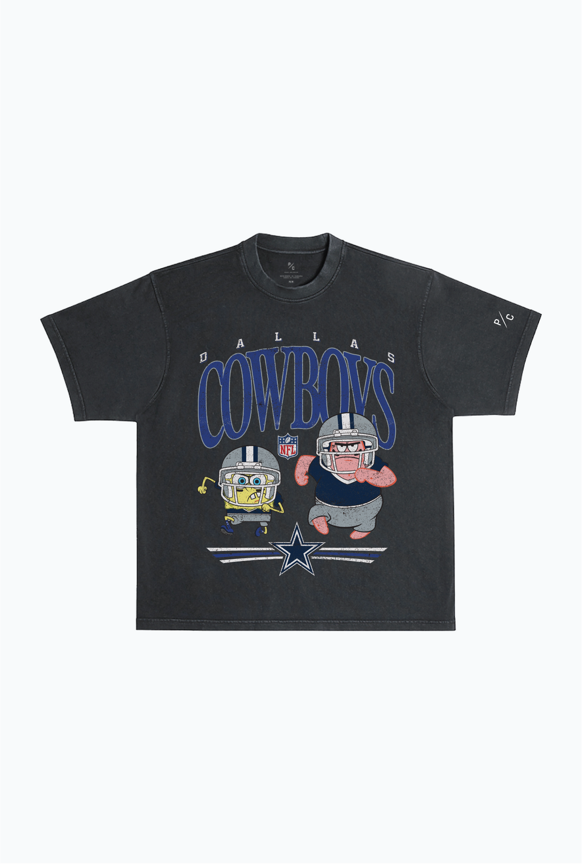 Spongebob & Patrick Rush Heavy Pigment Dye T-Shirt - Dallas Cowboys