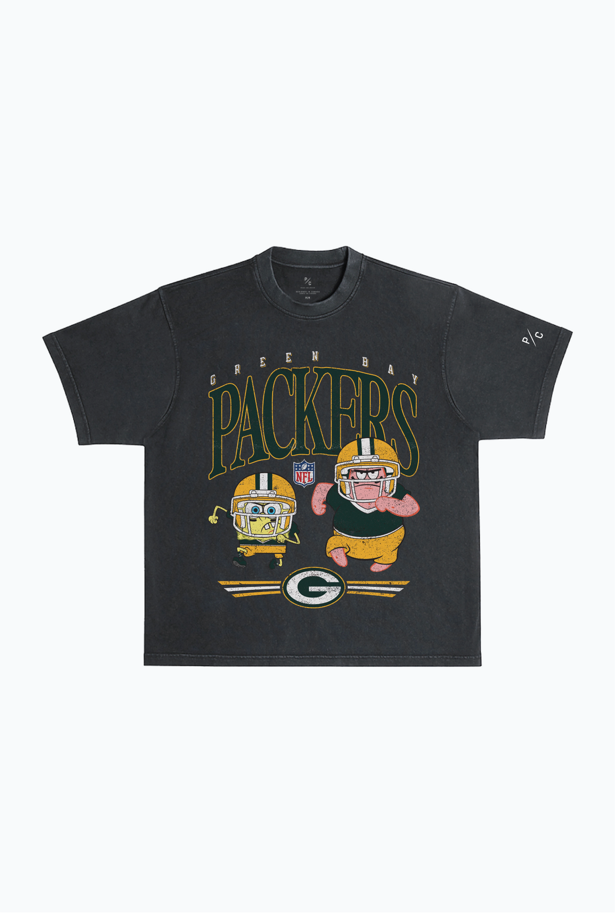Spongebob & Patrick Rush Heavy Pigment Dye T-Shirt - Green Bay Packers