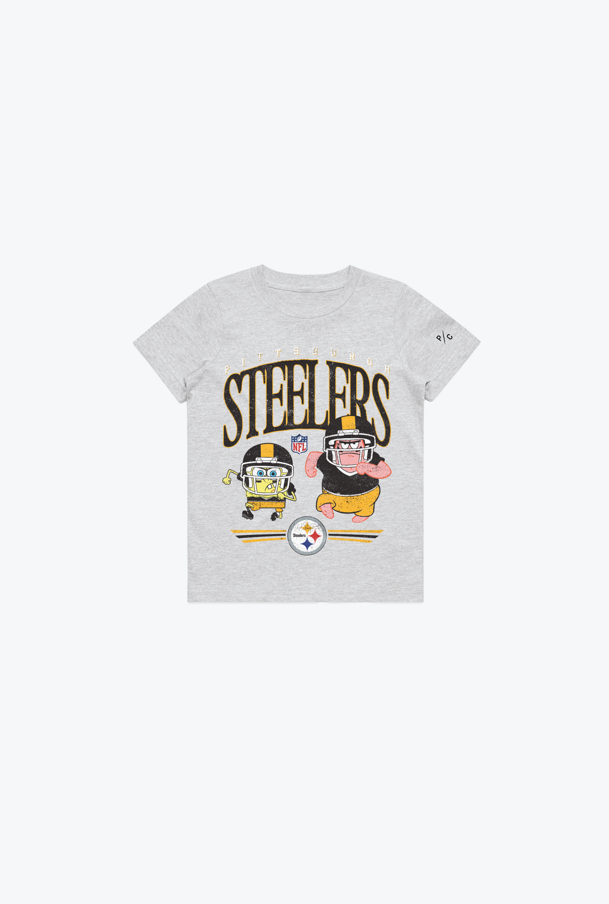 Spongebob & Patrick Rush Kids T-Shirt - Pittsburgh Steeleres