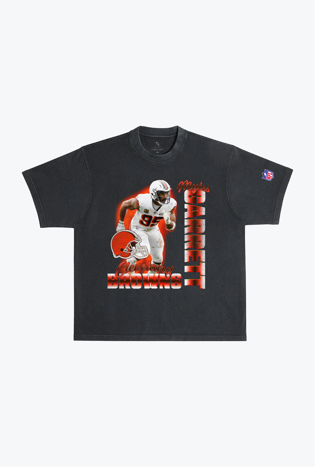 Myles Garrett Garment Dyed Heavyweight T-Shirt - Black