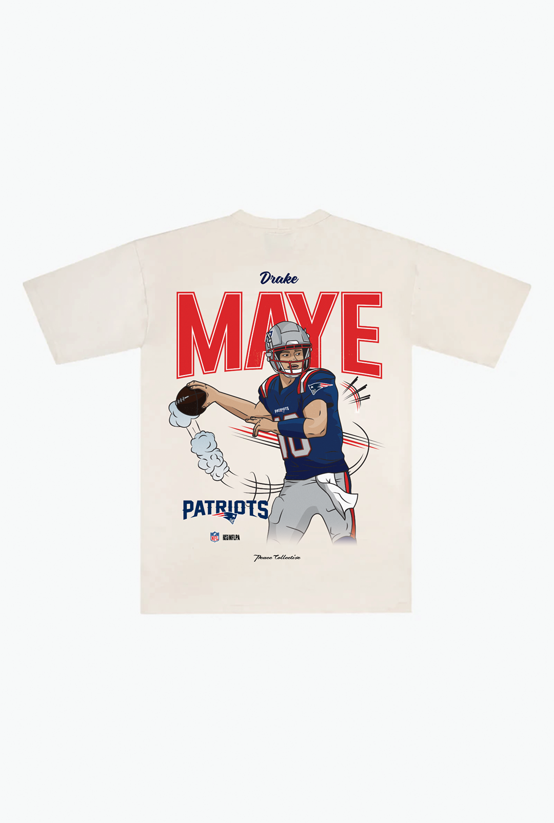 Drake Maye Heavyweight T-Shirt - Ivory