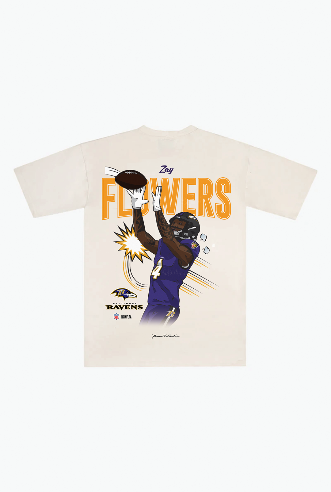 Zay Flowers Heavyweight T-Shirt - Ivory