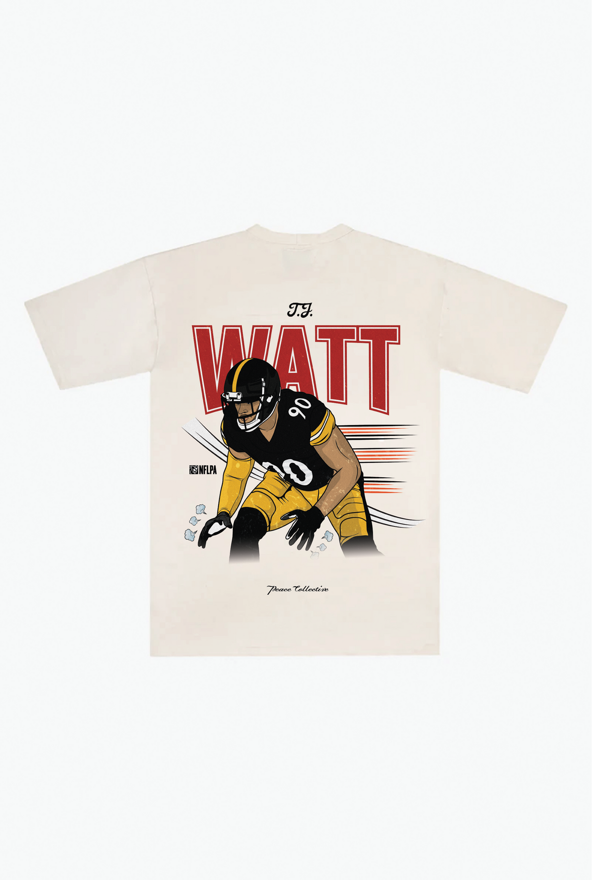 T.J. Watt Heavyweight T-Shirt - Ivory