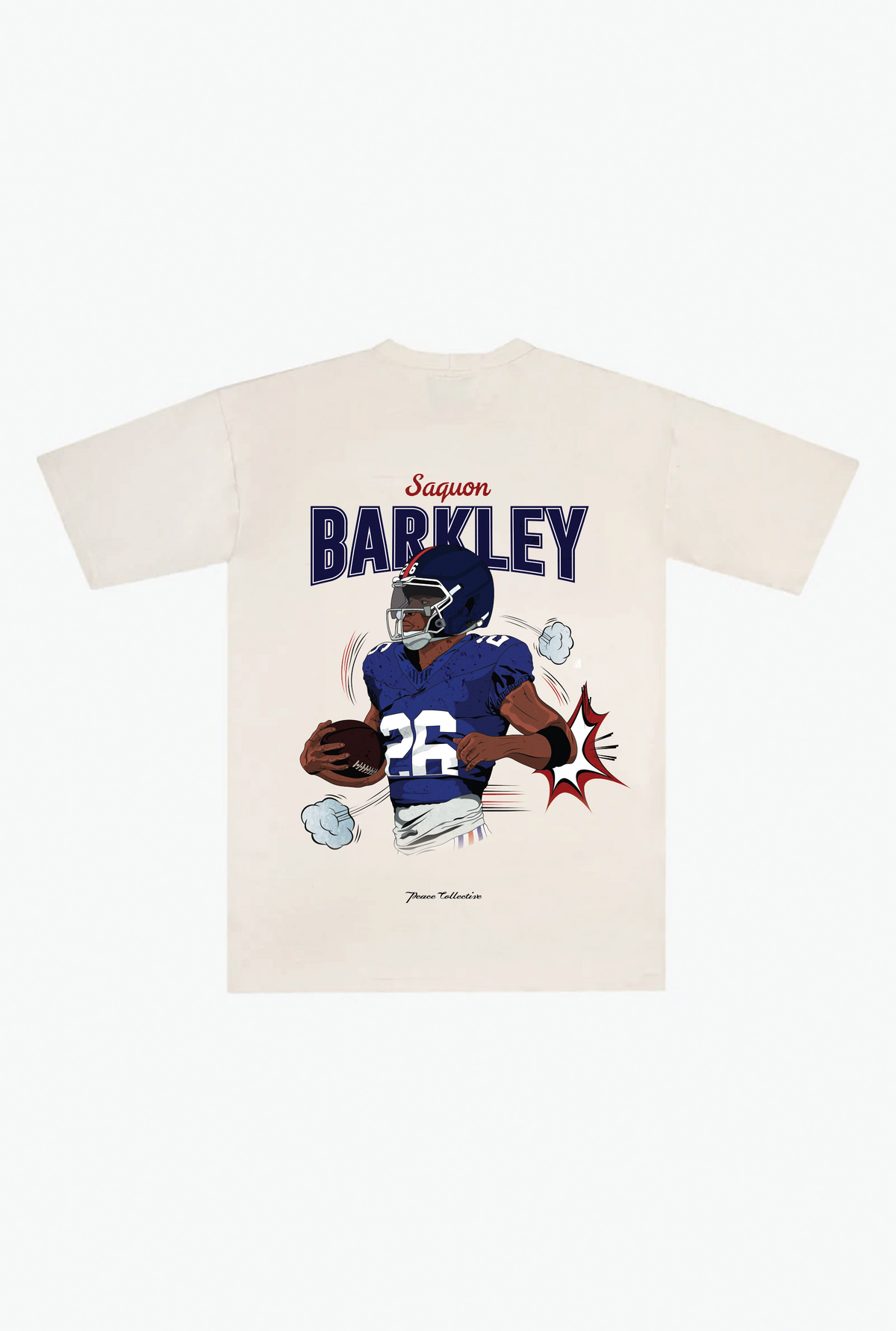 Saquon Barkley Heavyweight T-Shirt - Ivory