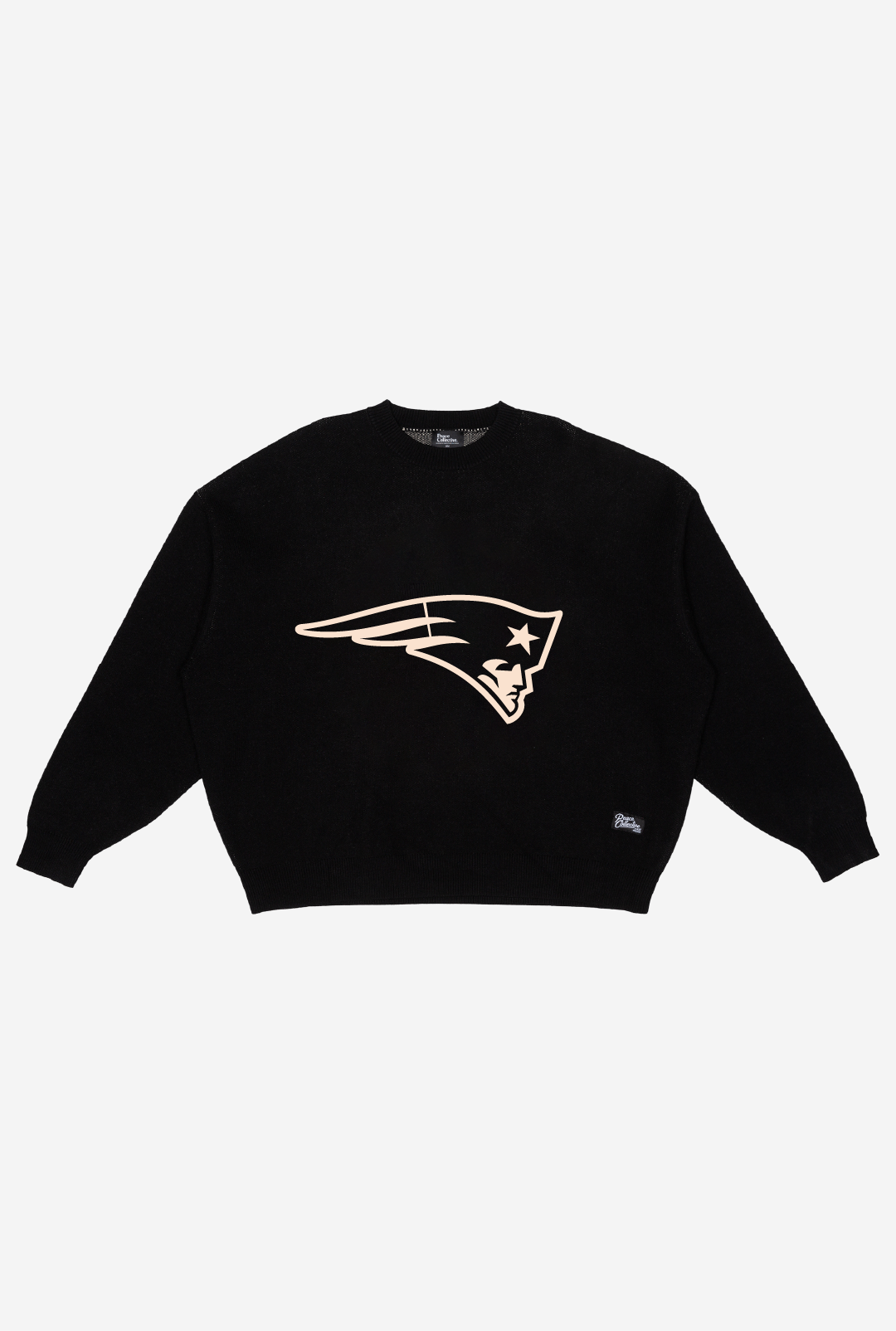 New England Patriots Oversized Knit Sweater - Black
