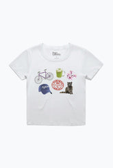 Toronto Destination Icons Baby Tee - White