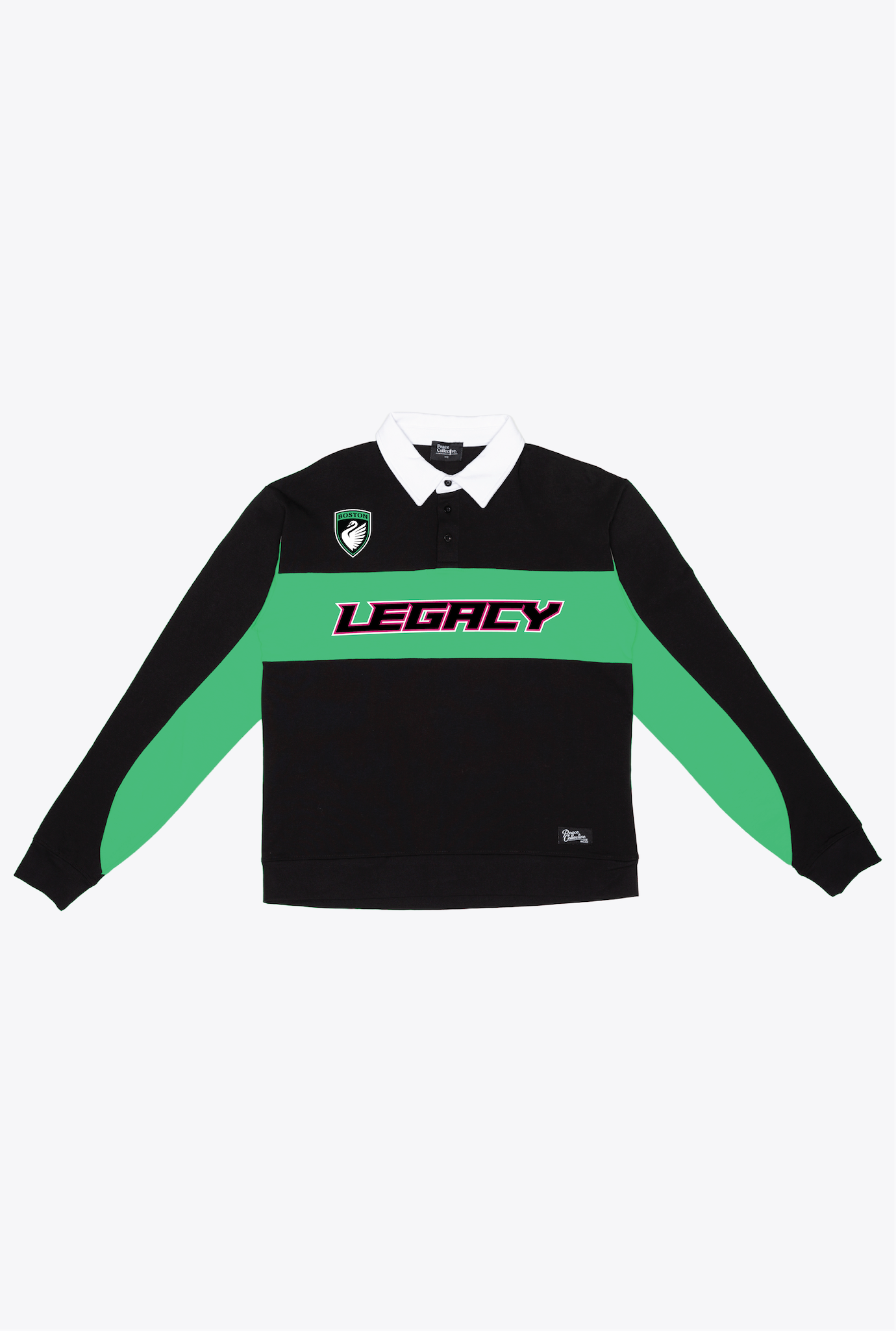 Boston Legacy FC Rugby-Polo – Schwarz/Grün