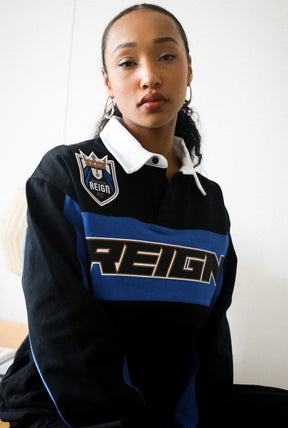 Polo de rugby Seattle Reign FC - Noir/Bleu marine