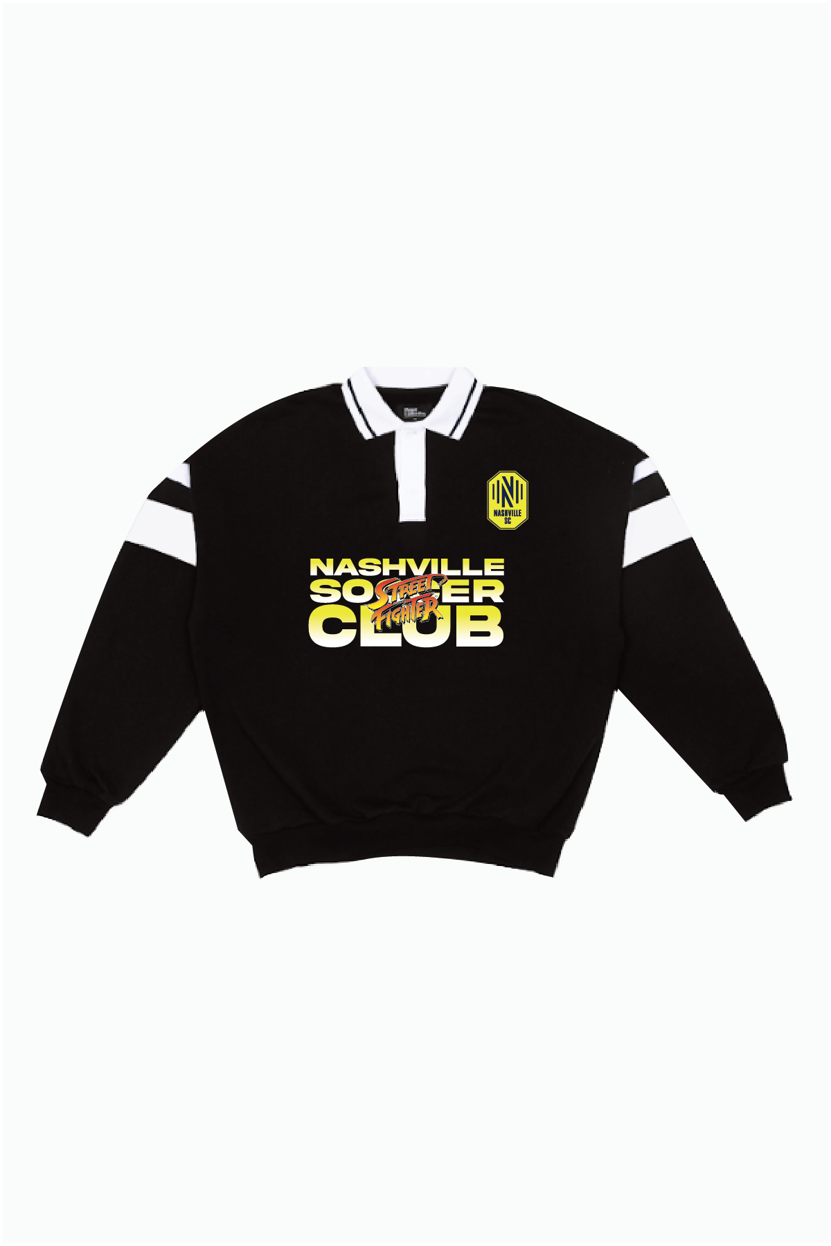 Nashville SC x Street Fighter Oversized Rugby - Black / White