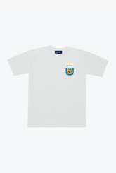 Argentina Football Heavyweight T-Shirt - White