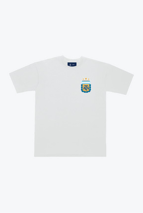 Argentina Football Heavyweight T-Shirt - White