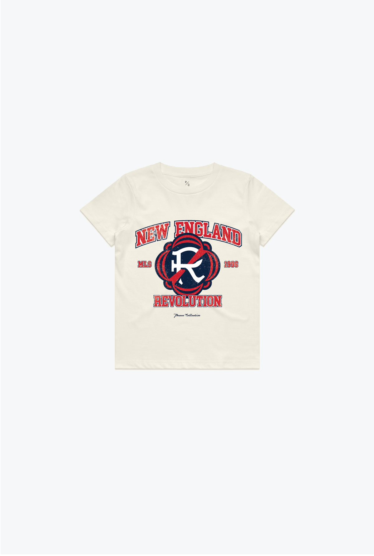 New England Revolution Vintage Washed Kids T-Shirt - Ivory