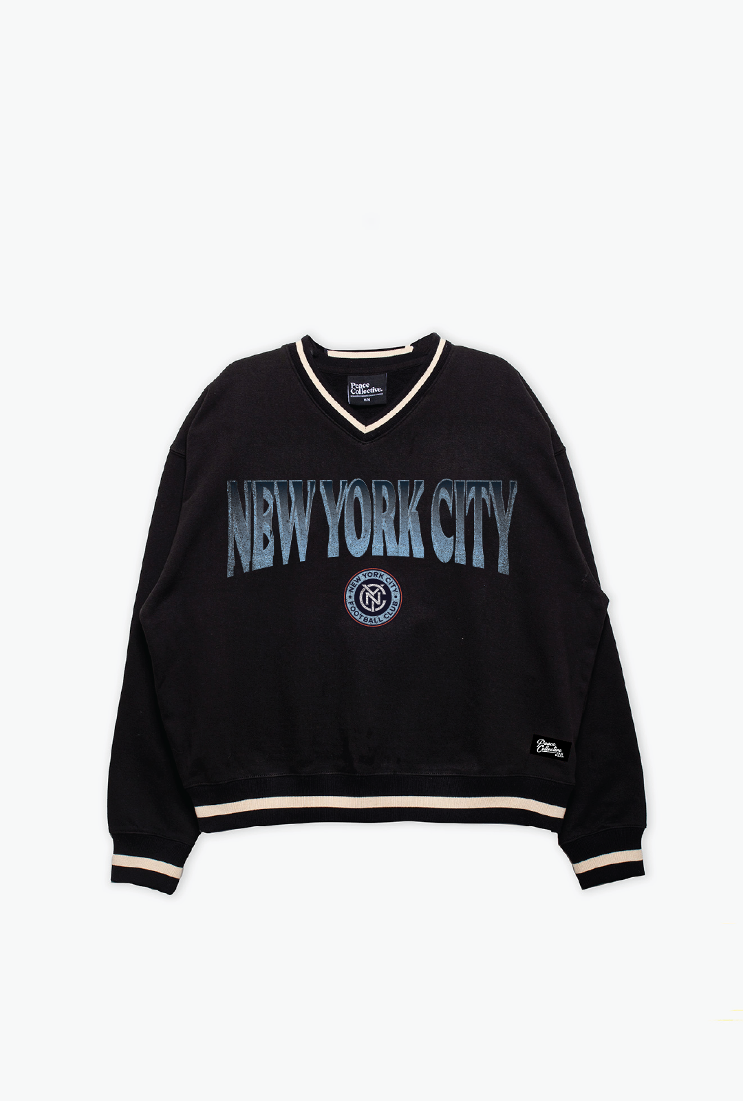 New York City FC V-Neck Heavyweight Crewneck - Black