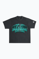 Newcastle United Graffiti Heavyweight Garment Dyed T-Shirt - Black