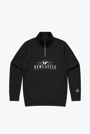 Newcastle United Vintage Quarter Zip - Black